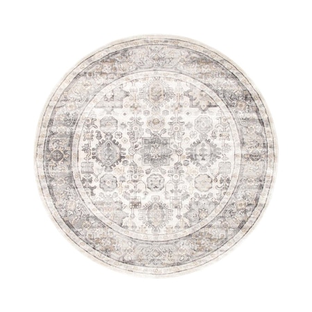 Pasargad Home 6 x 6 ft Amadeus Design Power Loom Area Rug Gray PRC1022IG 6x6